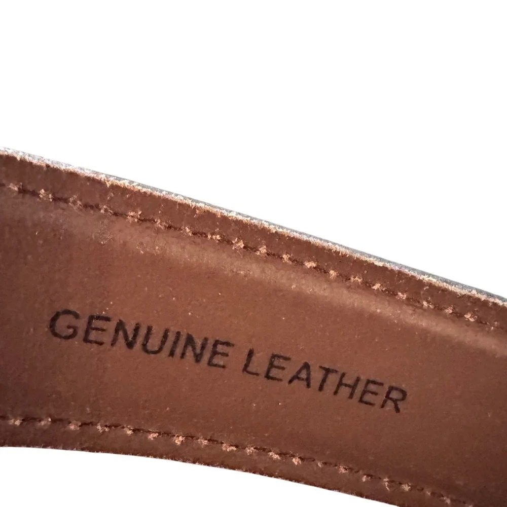 Columbia‎ Leather Belt Casual Dress Brown Stitched Mens Size 40 preloved